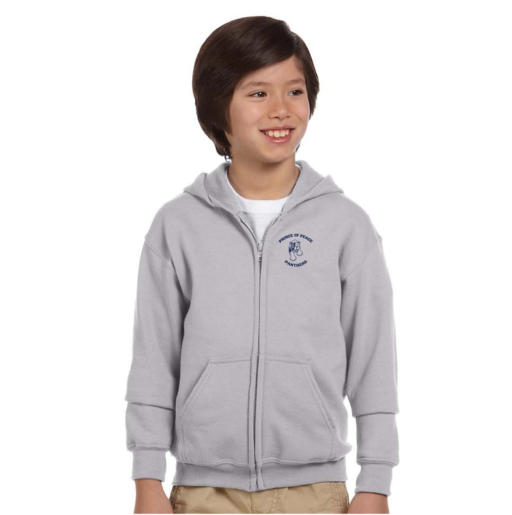 PRINCE OF PEACE SPIRITWEAR - GILDAN HEAVY BLEND ZIPPED HOODIE - YOUTH