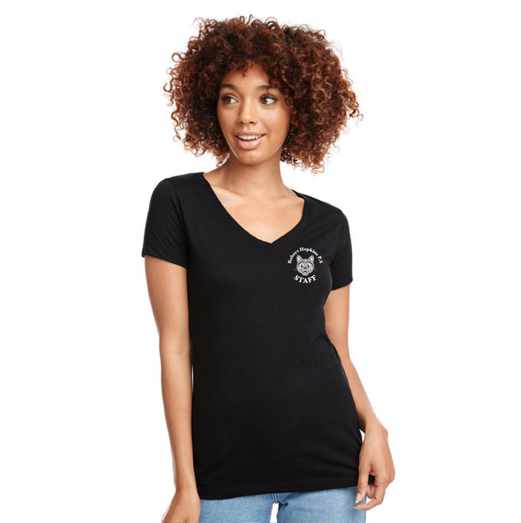 RHPS STAFFWEAR - NEXT LEVEL V NECK TEE - LADIES