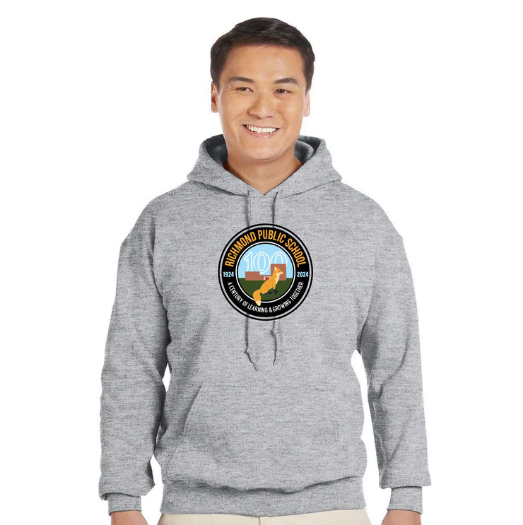 RICHMOND CENTENNIAL - FULL COLOUR LOGO - GILDAN HEAVY BLEND HOODIE - ADULT