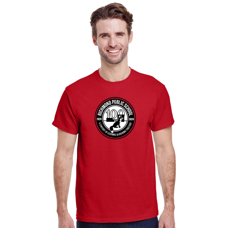 RICHMOND CENTENNIAL - 2 COLOUR LOGO -  GILDAN COTTON TEE - ADULT
