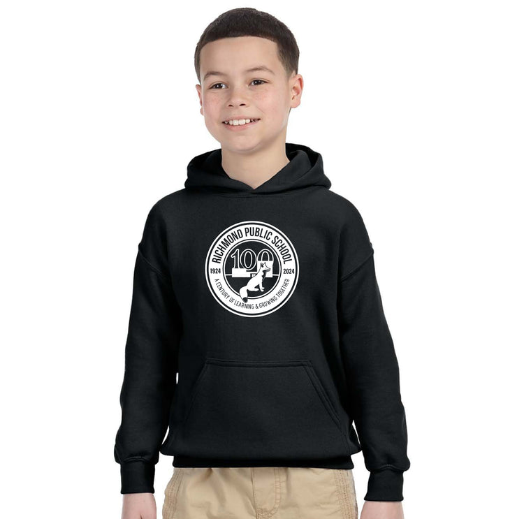 RICHMOND CENTENNIAL - 1 COLOUR LOGO - GILDAN HEAVY BLEND COTTON HOODIE - YOUTH