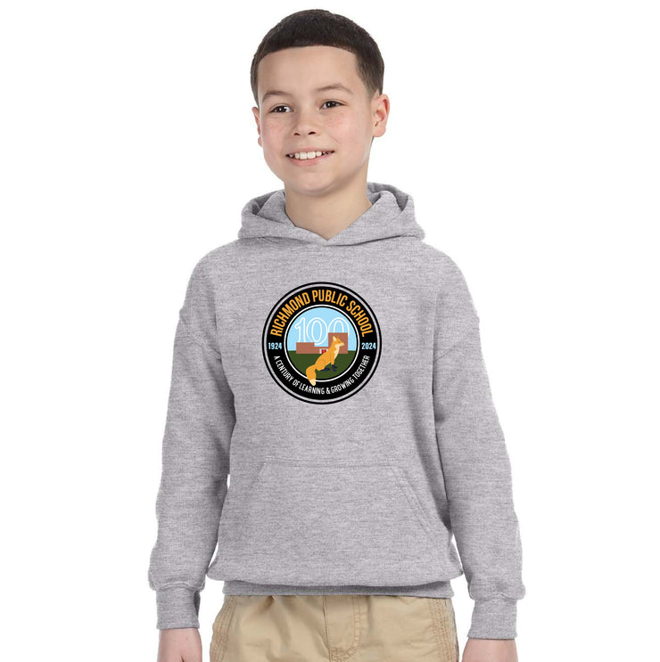 RICHMOND CENTENNIAL - FULL COLOUR LOGO - GILDAN HEAVY BLEND COTTON HOODIE - YOUTH