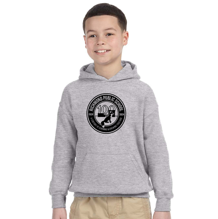 RICHMOND CENTENNIAL - 1 COLOUR LOGO - GILDAN HEAVY BLEND COTTON HOODIE - YOUTH