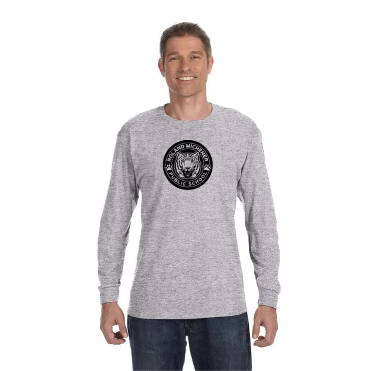 ROLAND MICHENER PUBLIC SCHOOL - ONE COLOUR FULL FRONT - GILDAN COTTON LONGSLEEVE - ADULT
