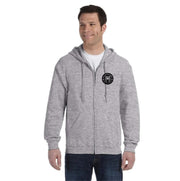 ROLAND MICHENER PUBLIC SCHOOL - ONE COLOUR LEFT CHEST - GILDAN HEAVY BLEND ZIPPED HOODIE - ADULT