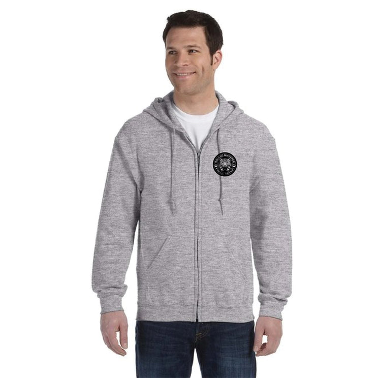 ROLAND MICHENER PUBLIC SCHOOL - ONE COLOUR LEFT CHEST - GILDAN HEAVY BLEND ZIPPED HOODIE - ADULT