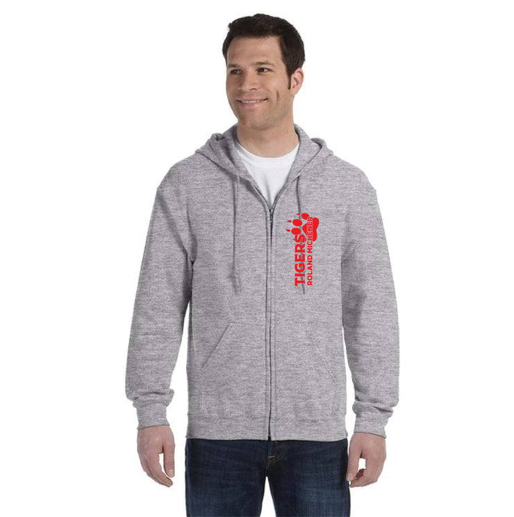 ROLAND MICHENER PUBLIC SCHOOL - VERTICAL LOGO - GILDAN HEAVY BLEND ZIPPED HOODIE - ADULT