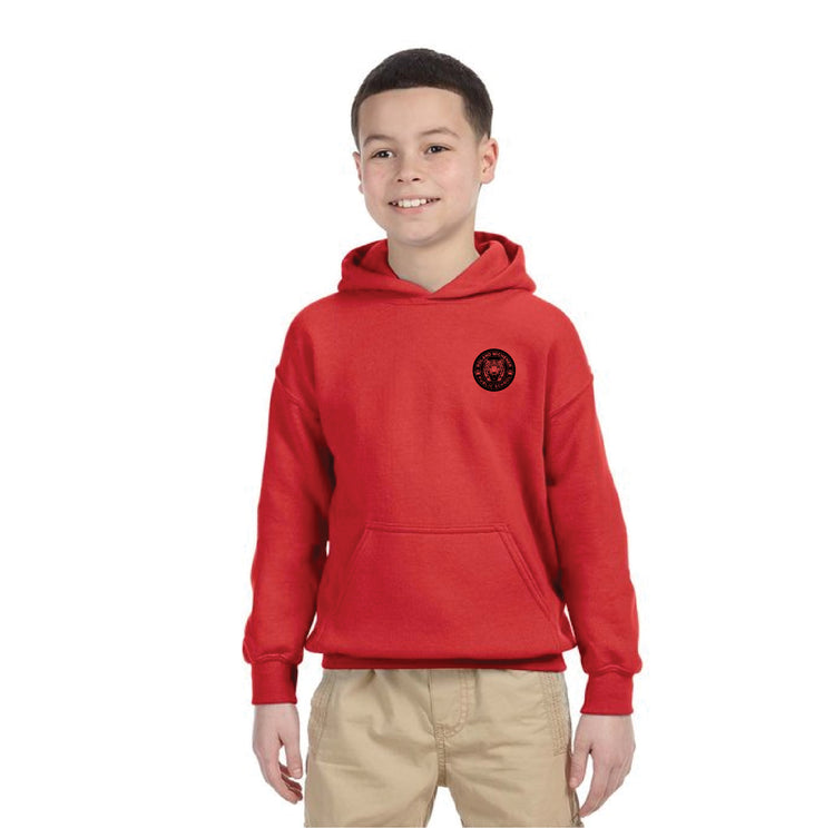 ROLAND MICHENER PUBLIC SCHOOL - ONE COLOUR LEFT CHEST - GILDAN COTTON HOODIE - YOUTH