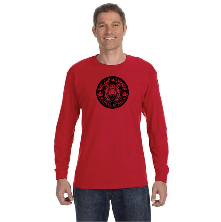 ROLAND MICHENER PUBLIC SCHOOL - ONE COLOUR FULL FRONT - GILDAN COTTON LONGSLEEVE - ADULT