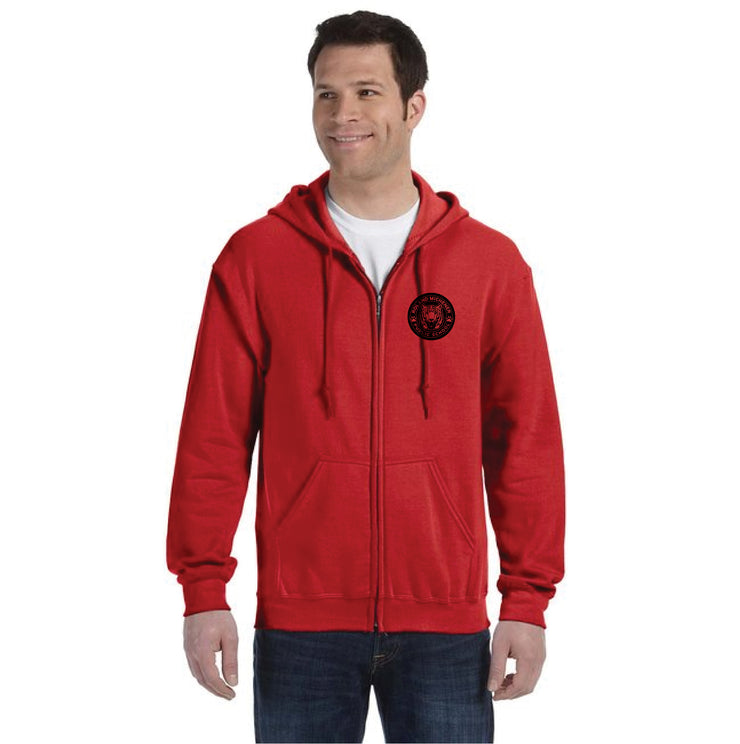 ROLAND MICHENER PUBLIC SCHOOL - ONE COLOUR LEFT CHEST - GILDAN HEAVY BLEND ZIPPED HOODIE - ADULT