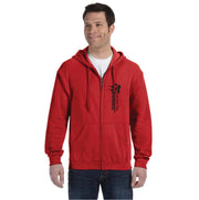 ROLAND MICHENER PUBLIC SCHOOL - VERTICAL LOGO - GILDAN HEAVY BLEND ZIPPED HOODIE - ADULT