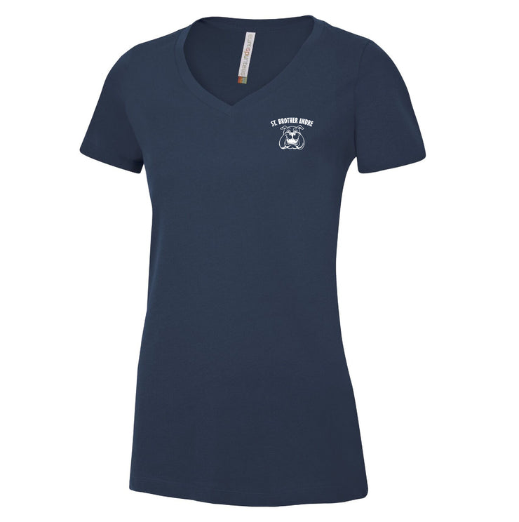 ST. BROTHER ANDRE STAFFWEAR - ATC EUROSPUN V NECK TEE - LADIES