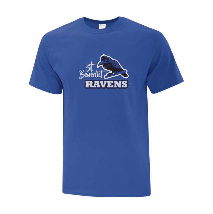 ST. BENEDICT SPIRITWEAR - RAVENS PRINT - ATC MOISTURE WICKING TEE - ADULT