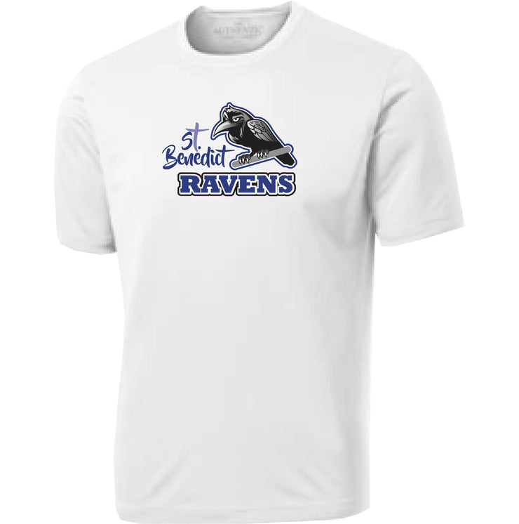 ST. BENEDICT SPIRITWEAR - RAVENS PRINT - ATC MOISTURE WICKING TEE - ADULT