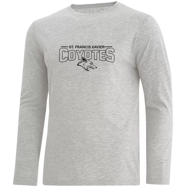 STFX STAFFWEAR - COYOTES PRINT - ATC EUROSPUN RINGSPUN LONG SLEEVE - ADULT