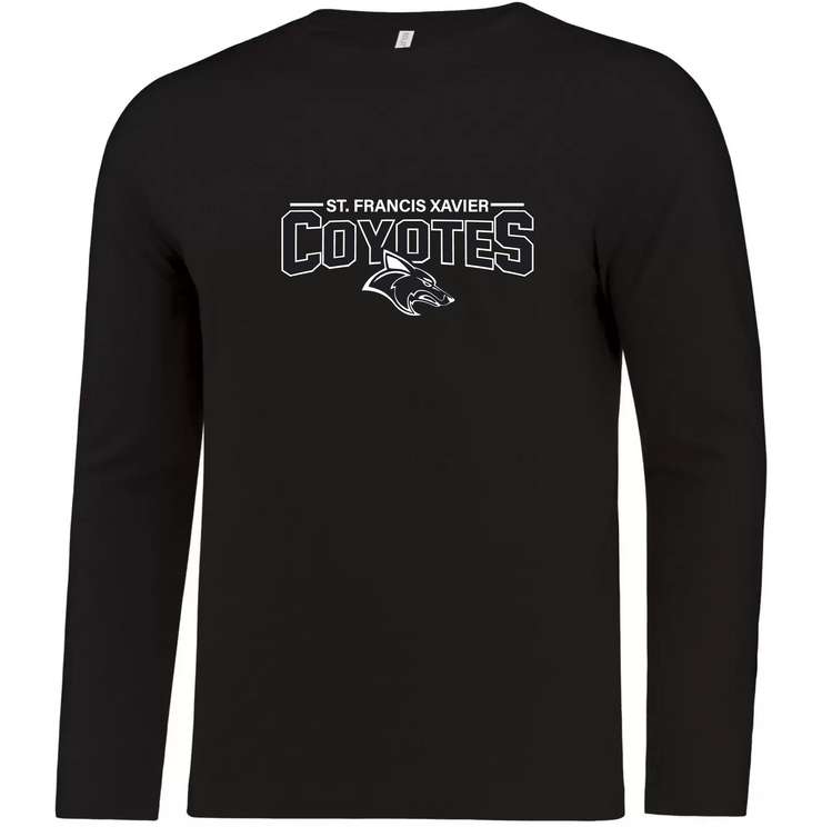 STFX STAFFWEAR - COYOTES PRINT - ATC EUROSPUN RINGSPUN LONG SLEEVE - ADULT