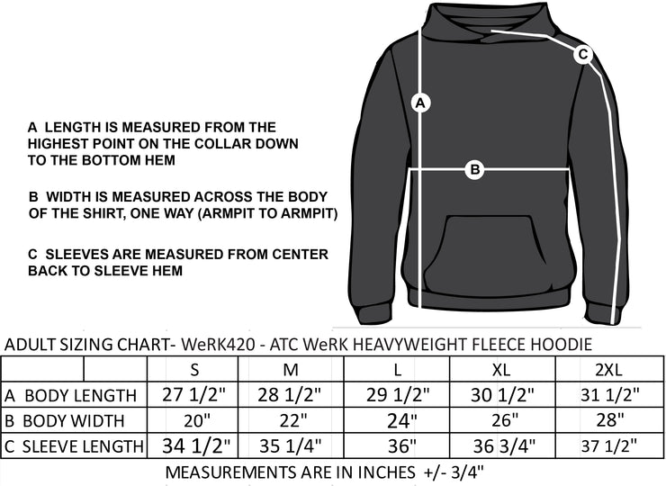 NAVAN GRADS HOCKEY -  NAVAN PRINT - ATC WeRK HEAVYWEIGHT FLEECE HOODIE - ADULT