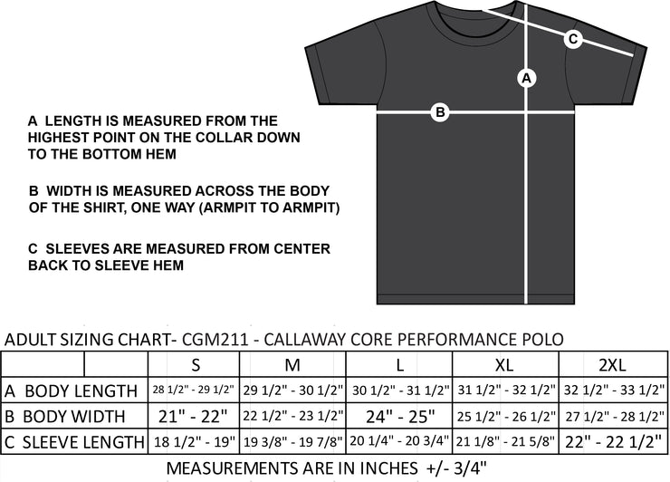 NAVAN GRADS HOCKEY - NAVAN LEFT CHEST EMBROIDERY - CALLAWAY CORE PERFORMANCE POLO - ADULT