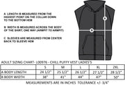 NAVAN GRADS HOCKEY - LEFT CHEST CIRCLE EMBROIDERY  -  CHILL PUFFY VEST - LADIES