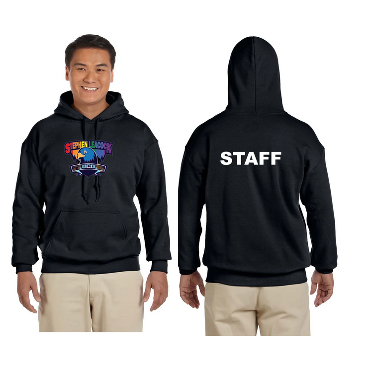 STEPHEN LEACOCK STAFFWEAR - BELONGING STAFF BACK - GILDAN HEAVY BLEND HOODIE - ADULT