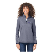STEPHEN LEACOCK STAFFWEAR - SLPS EMB - VENTURE HEATHERED STRIPE QUARTER ZIP - LADIES