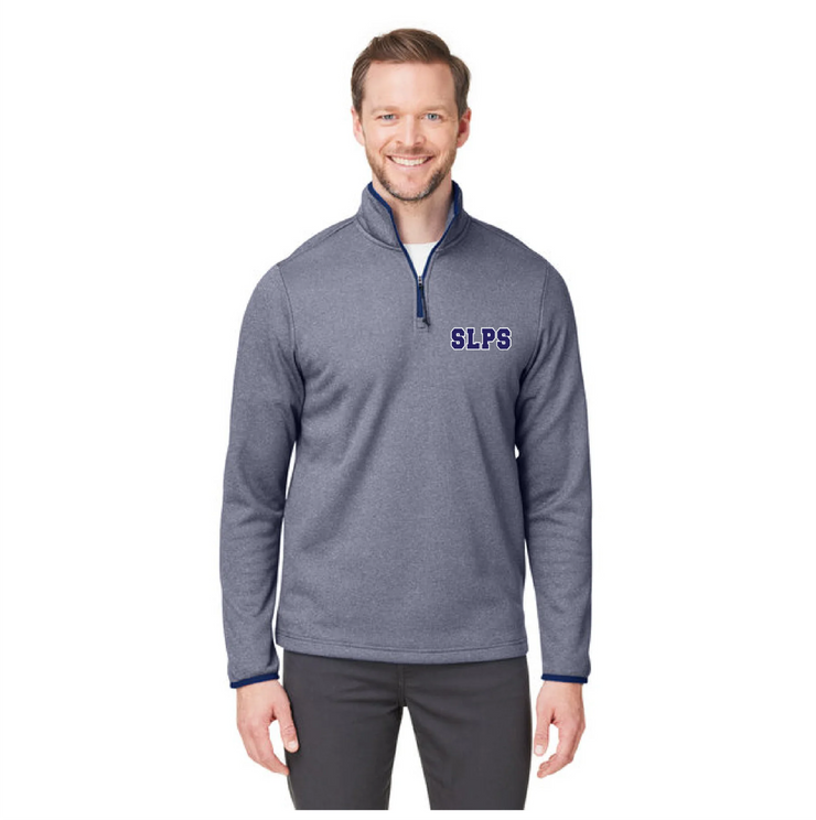 STEPHEN LEACOCK STAFFWEAR - SLPS EMB - VENTURE HEATHERED STRIPE QUARTER ZIP QUARTER ZIP - MENS