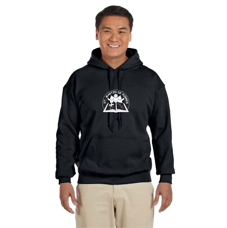 ST. MARTIN DE PORRES SPIRITWEAR - CIRCLE LOGO - GILDAN COTTON HOODIE - ADULT