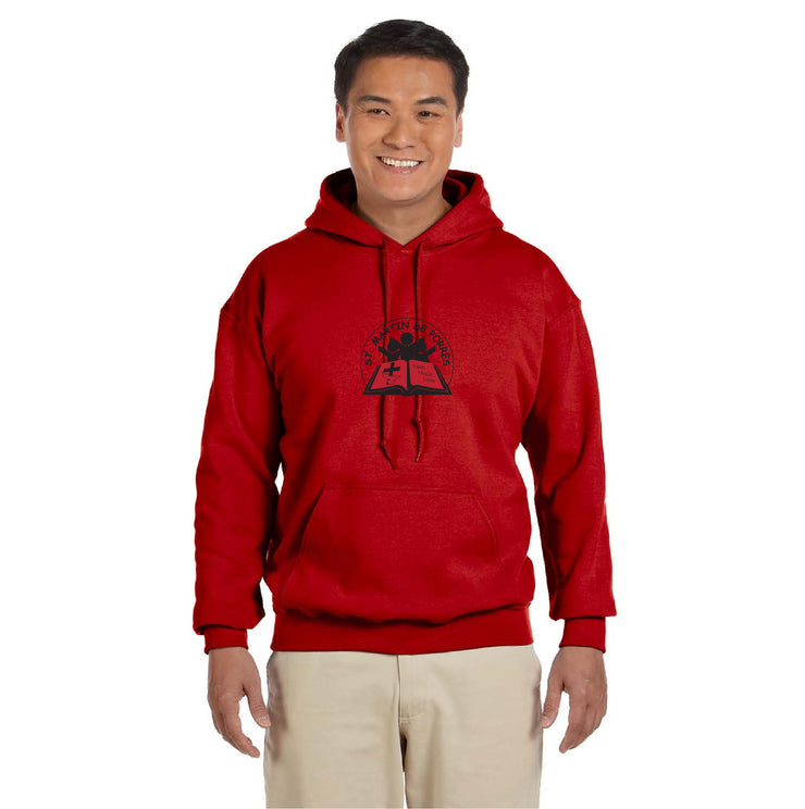 ST. MARTIN DE PORRES SPIRITWEAR - CIRCLE LOGO - GILDAN COTTON HOODIE - ADULT