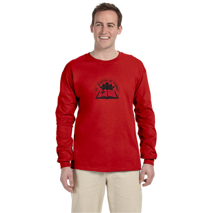 ST. MARTIN DE PORRES SPIRITWEAR - CIRCLE LOGO - GILDAN COTTON LONGLSEEVE - ADULT