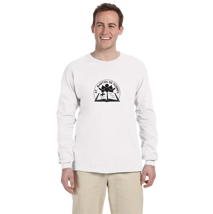ST. MARTIN DE PORRES SPIRITWEAR - CIRCLE LOGO - GILDAN COTTON LONGLSEEVE - ADULT