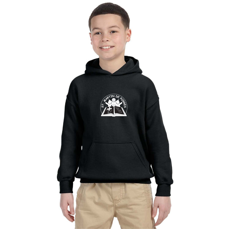 ST. MARTIN DE PORRES SPIRITWEAR - CIRCLE LOGO - GILDAN COTTON HOODIE - YOUTH