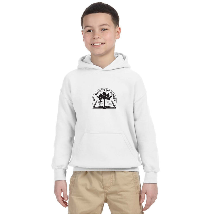 ST. MARTIN DE PORRES SPIRITWEAR - CIRCLE LOGO - GILDAN COTTON HOODIE - YOUTH