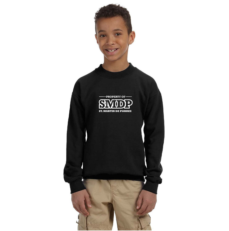 ST. MARTIN DE PORRES SPIRITWEAR - SMDP LOGO - GILDAN COTTON SWEATSHIRT - YOUTH