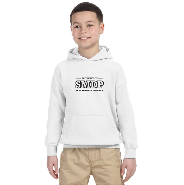 ST. MARTIN DE PORRES SPIRITWEAR - SMDP LOGO - GILDAN COTTON HOODIE - YOUTH