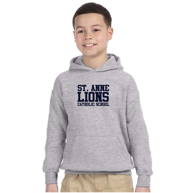 ST. ANNE SPIRITWEAR - TEXT - GILDAN COTTON HOODIE - YOUTH