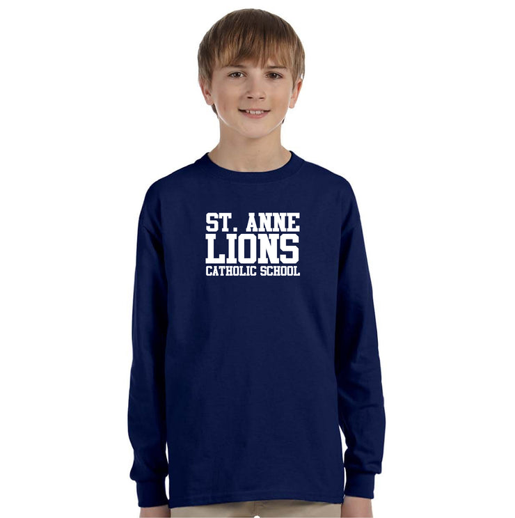 ST. ANNE SPIRITWEAR - TEXT - GILDAN LONGSLEEVE - YOUTH
