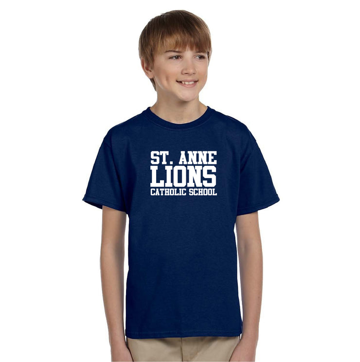 ST. ANNE SPIRITWEAR - TEXT - GILDAN HEAVY COTTON T SHIRT - YOUTH