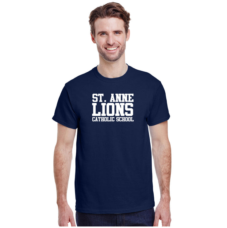 ST. ANNE SPIRITWEAR - TEXT - GILDAN HEAVY COTTON T SHIRT - ADULT