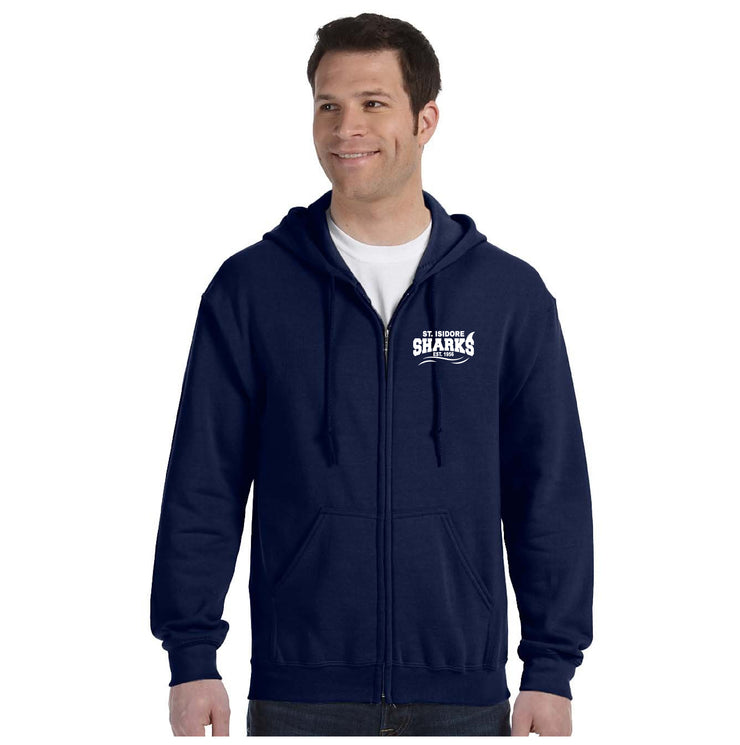 ST. ISIDORE SPIRITWEAR - GILDAN COTTON ZIPPED HOODIE - ADULT