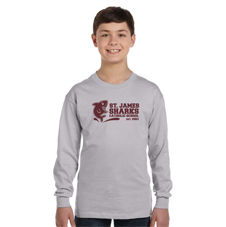 ST. JAMES SPIRITWEAR - GILDAN COTTON LONGSLEEVE - YOUTH