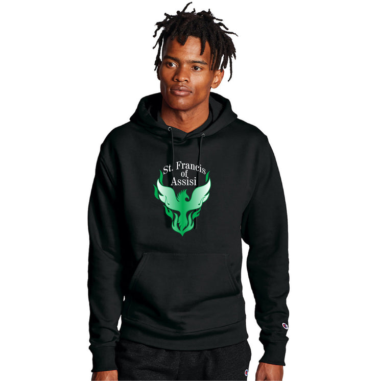 ST. FRANCIS OF ASSISI STAFFWEAR - CHAMPION COTTON HOODIE - ADULT