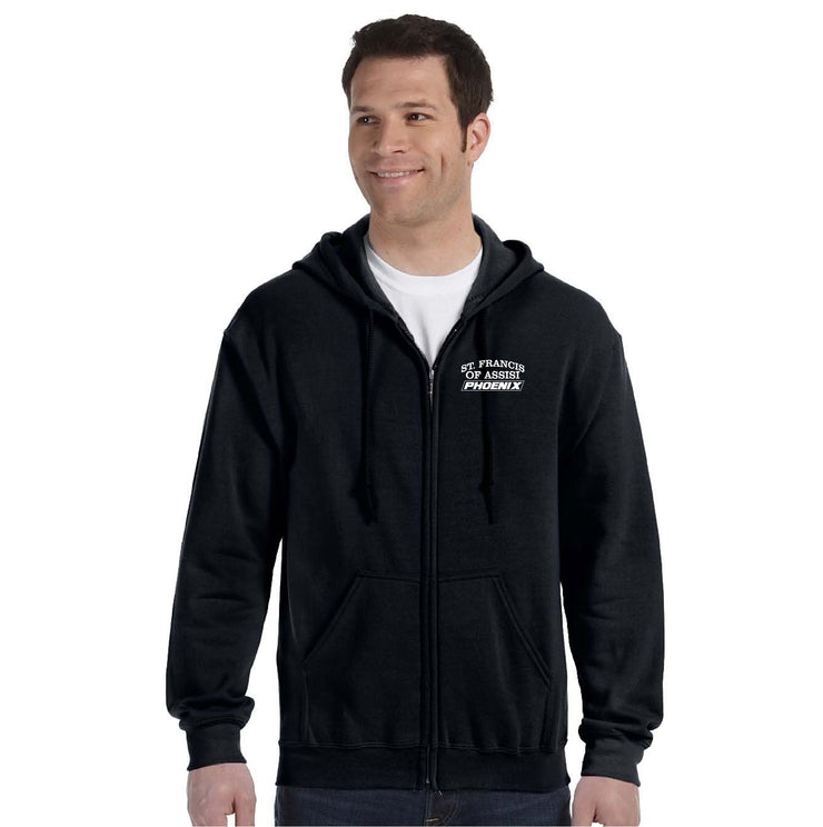ST. FRANCIS OF ASSISI SPIRITWEAR - GILDAN ZIPPED COTTON HOODIE - ADULT