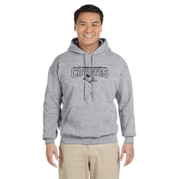STFX SPIRITWEAR - COYOTES PRINT - GILDAN COTTON HOODIE - ADULT