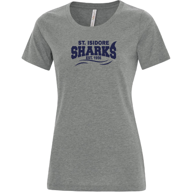 ST. ISIDORE STAFFWEAR - ATC RINGSPUN CREW NECK TEE - LADIES