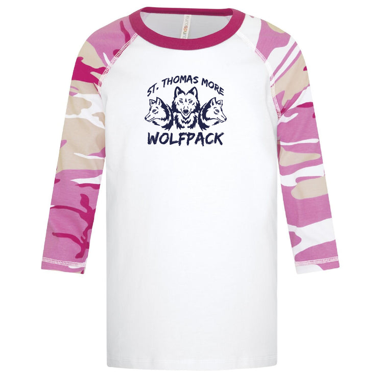 STM SPIRITWEAR - 3 WOLVES - ATC RINGSPUN BASEBALL TEE - YOUTH