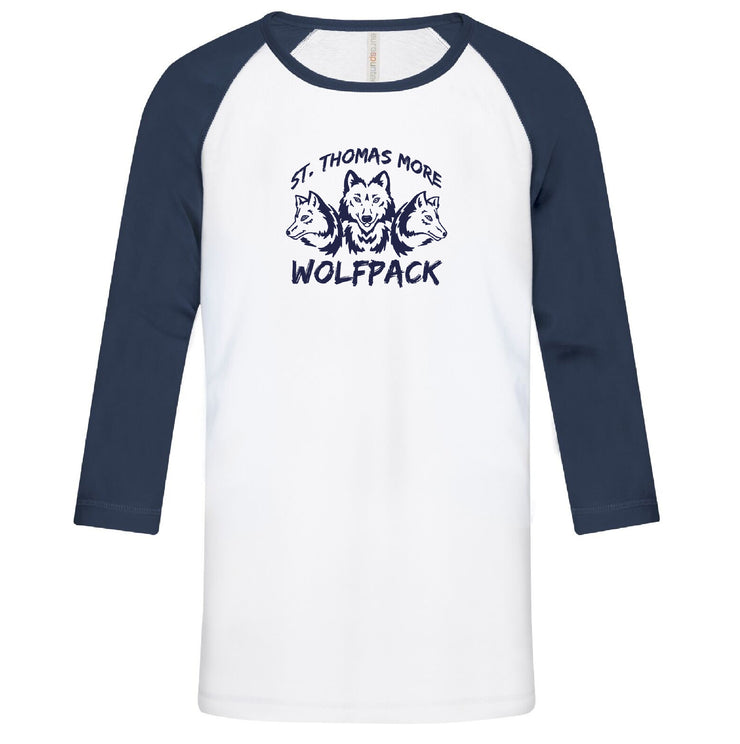 STM SPIRITWEAR - 3 WOLVES - ATC RINGSPUN BASEBALL TEE - YOUTH