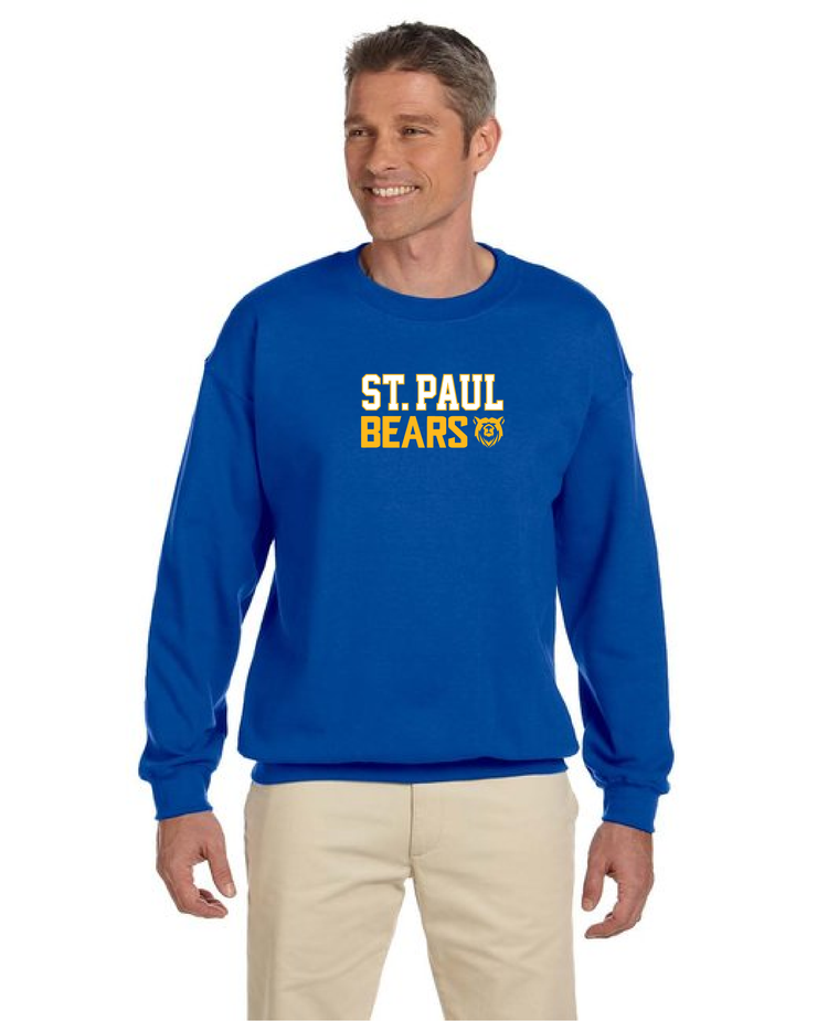 ST. PAUL SPIRITWEAR - GILDAN COTTON CREW SWEATSHIRT - ADULT