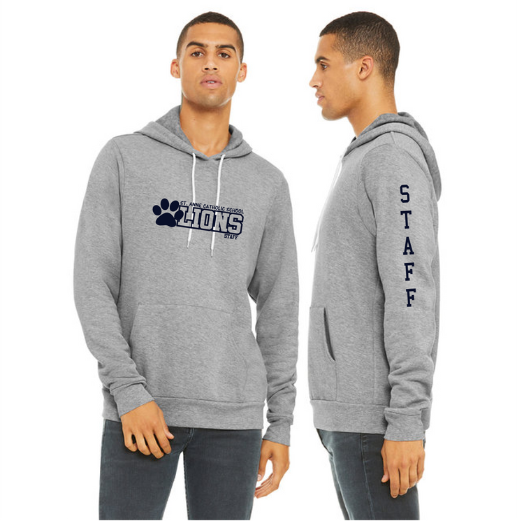 ST. ANNE STAFFWEAR - LIONS - BELLA + CANVAS FLEECE PULLOVER HOODIE - ADULT