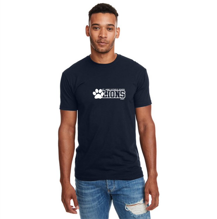 ST. ANNE STAFFWEAR - LIONS - NEXT LEVEL RINGSPUN TEE - MENS