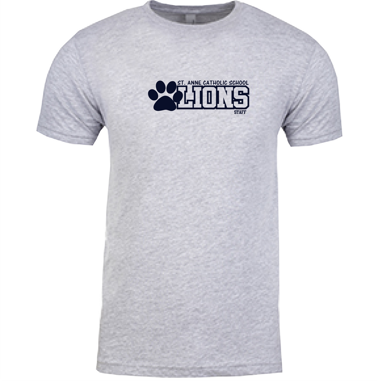 ST. ANNE STAFFWEAR - LIONS - NEXT LEVEL RINGSPUN TEE - MENS